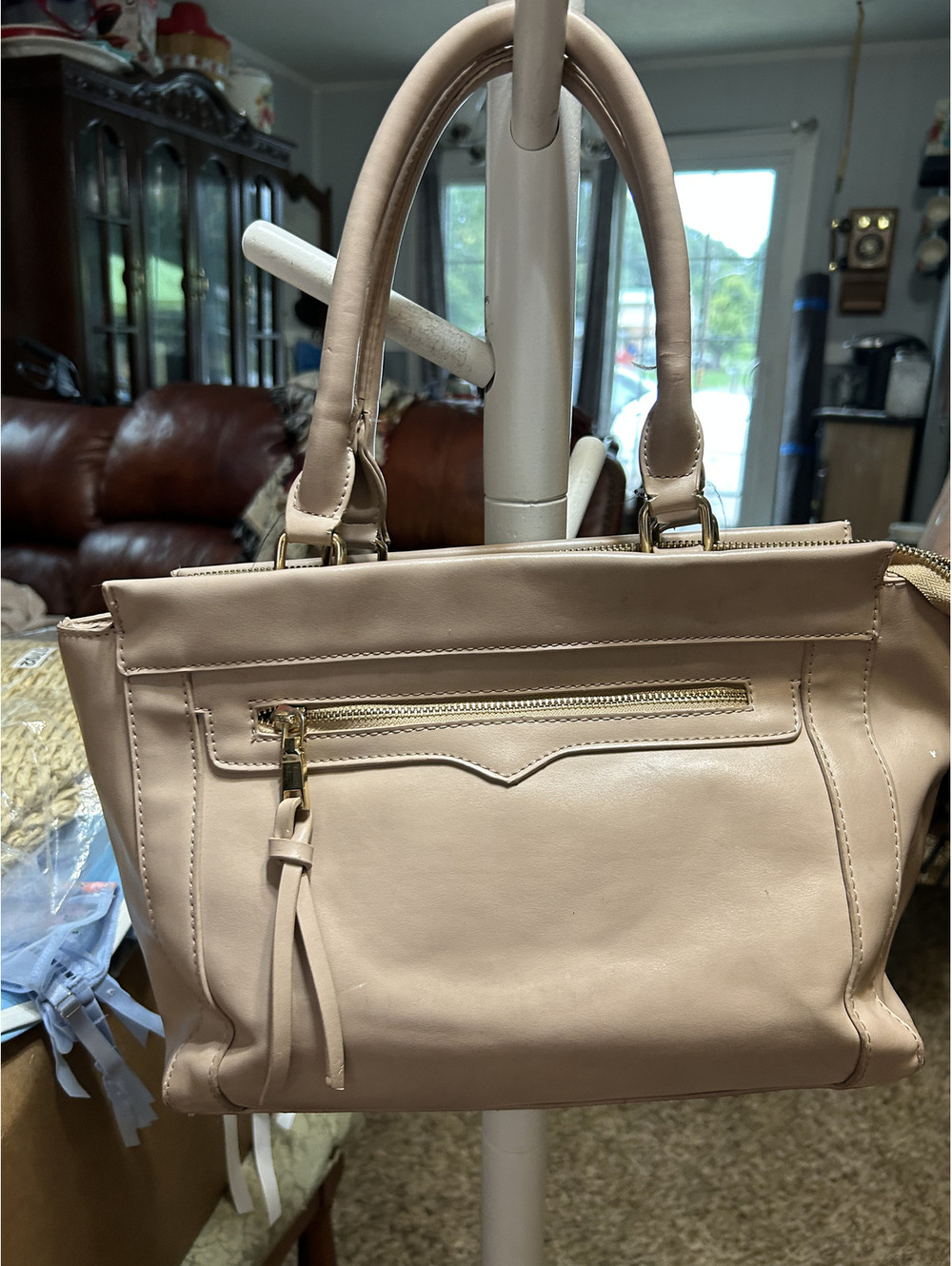 Madison West Beige Tote Handbag